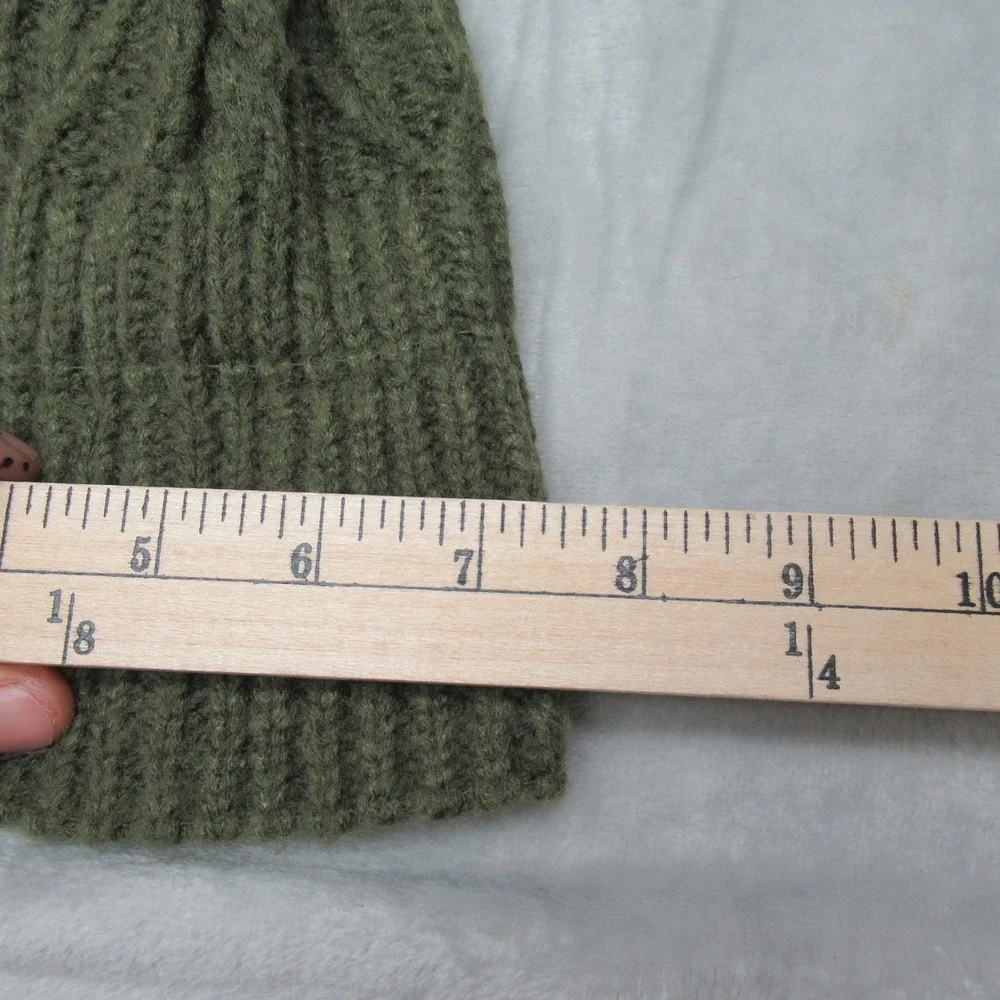 DSG Cable Pom Beanie Girls One Size Fits All Green Winter Outdoor Knit‎ $14 NEW